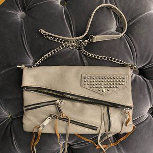 Rebecca Minkoff grey studded crossbody bag purse
